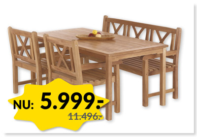 BLOKHUS TEAK HAVEM&Oslash;BELS&AElig;T - BLACK WEEK